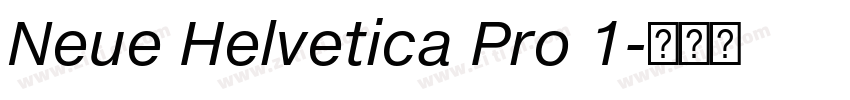 Neue Helvetica Pro 1字体转换